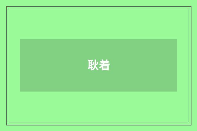耿着