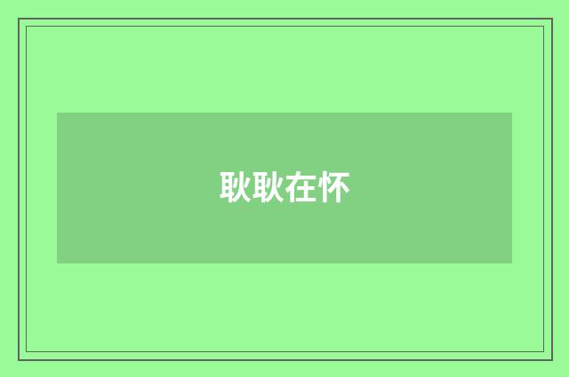 耿耿在怀