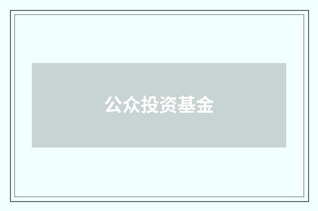 公众投资基金