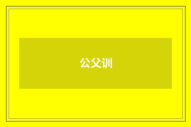 公父训