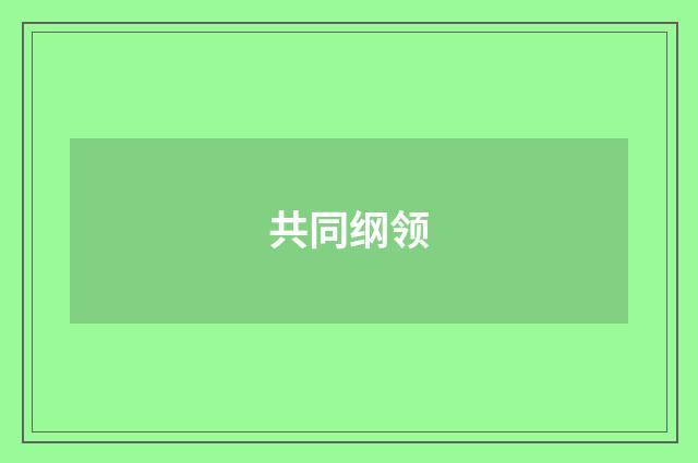 共同纲领