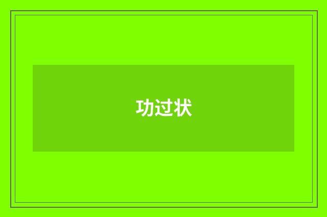 功过状