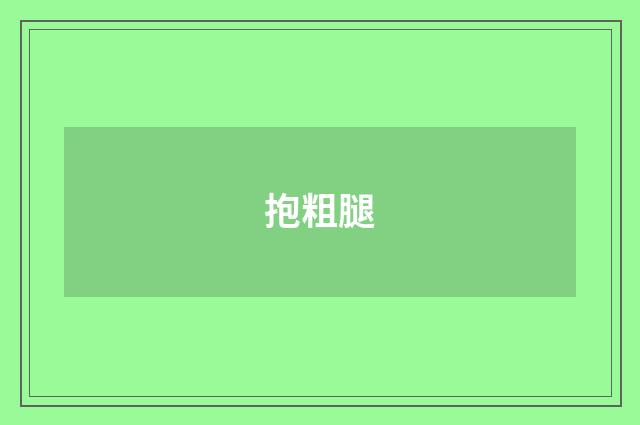 抱粗腿