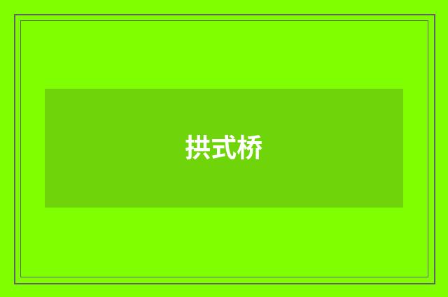 拱式桥