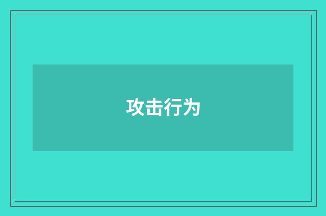 攻击行为