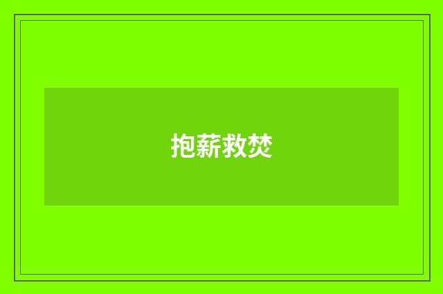 抱薪救焚