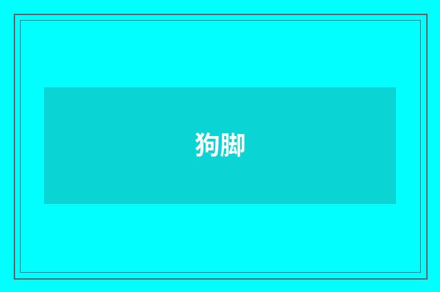 狗脚