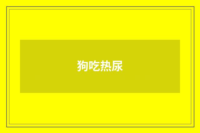 狗吃热尿