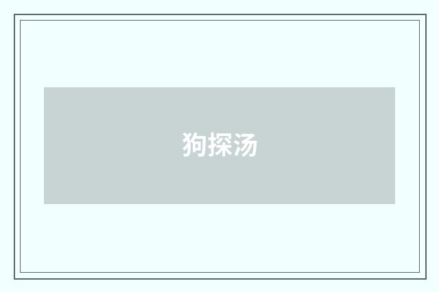 狗探汤