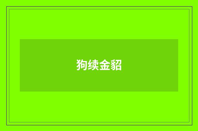 狗续金貂