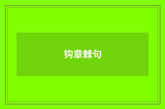 钩章棘句