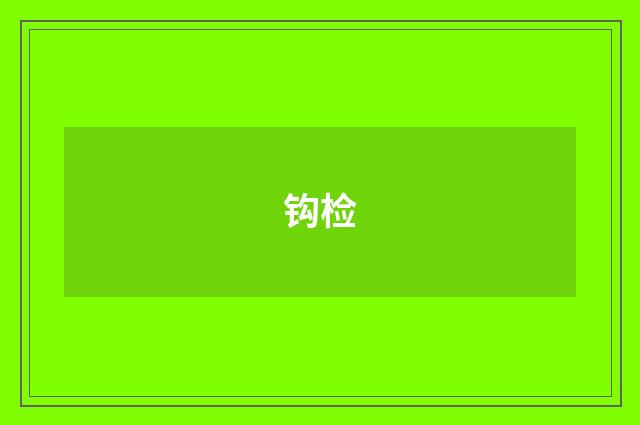 钩检