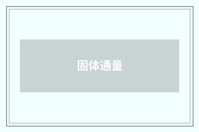 固体通量