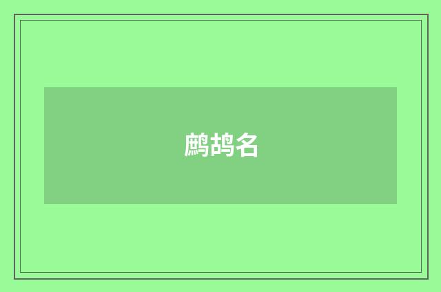 鹧鸪名