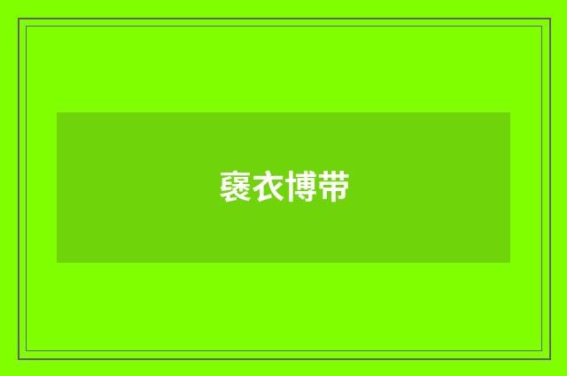 襃衣博带