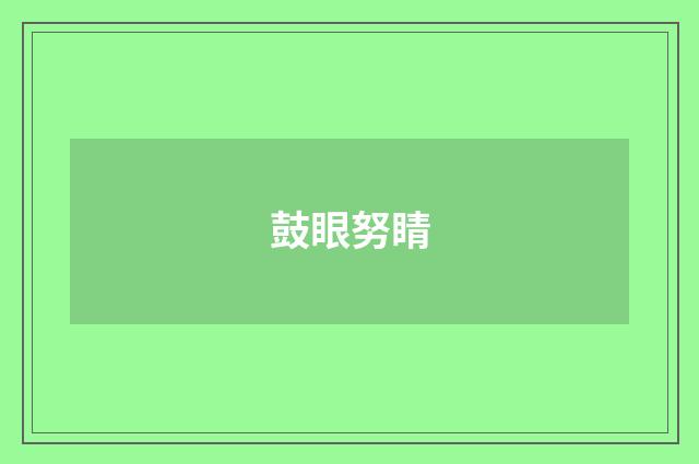 鼓眼努睛
