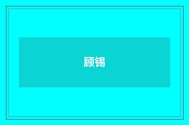 顾锡