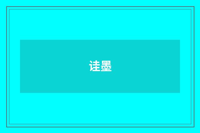 诖墨