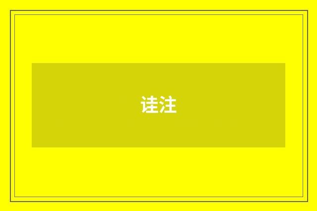 诖注