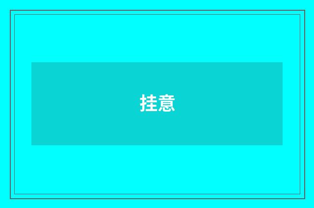 挂意