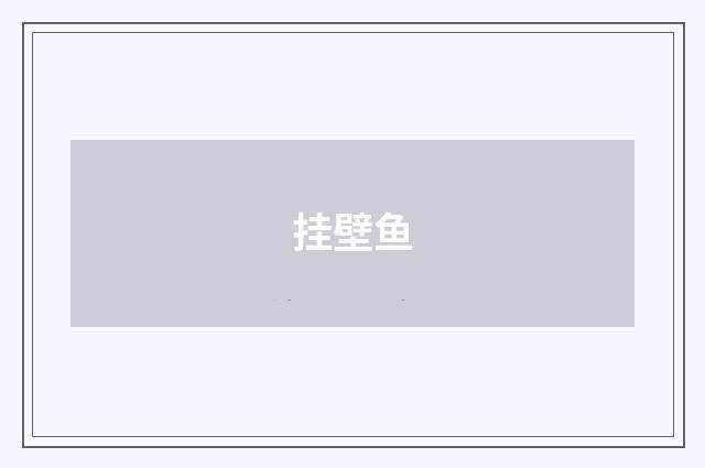 挂壁鱼