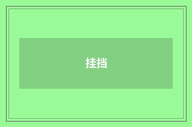 挂挡
