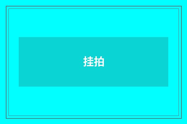 挂拍