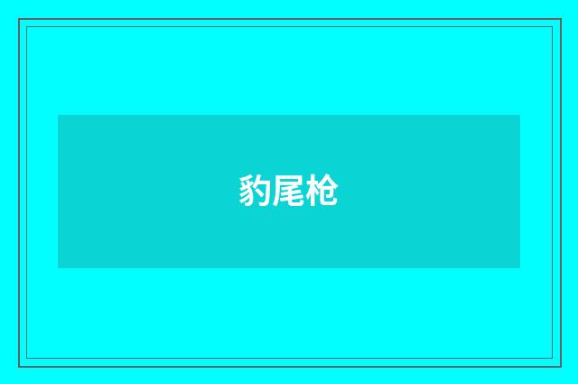 豹尾枪