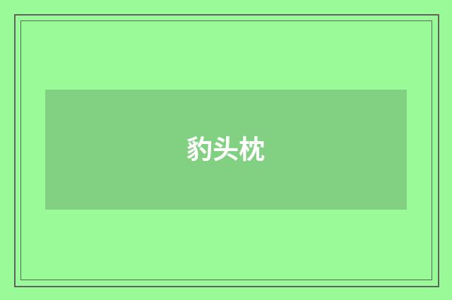 豹头枕