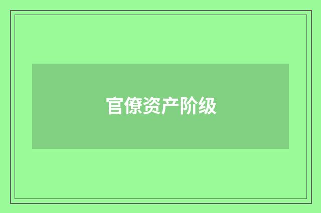 官僚资产阶级