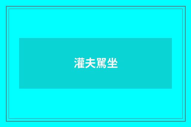 灌夫駡坐
