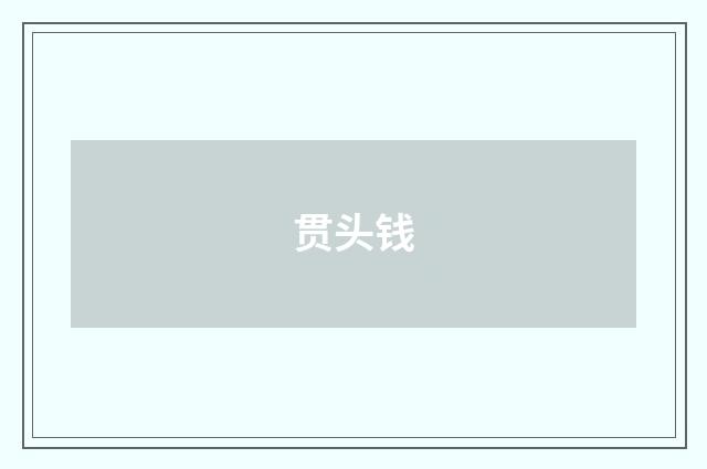 贯头钱