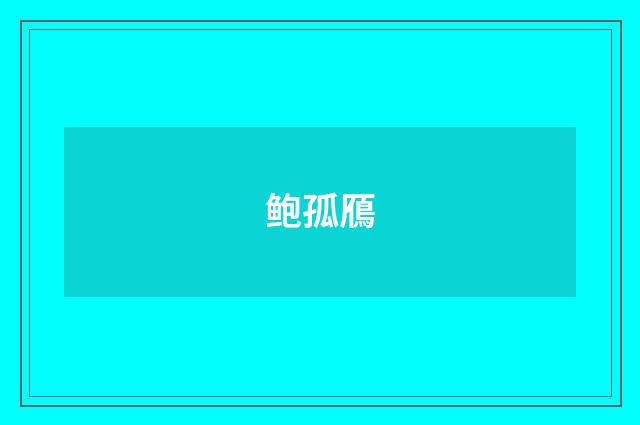 鲍孤鴈