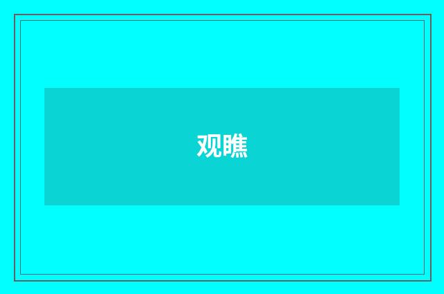 观瞧