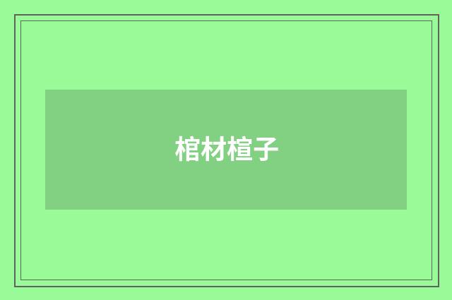 棺材楦子