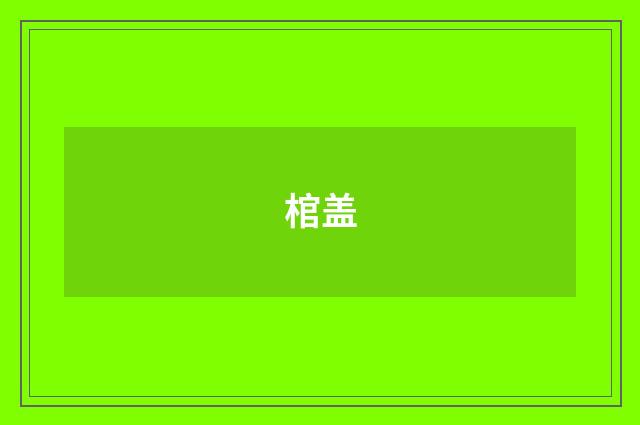 棺盖