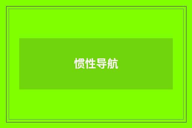 惯性导航
