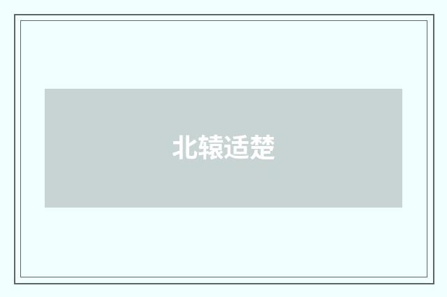 北辕适楚