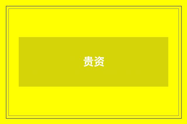 贵资