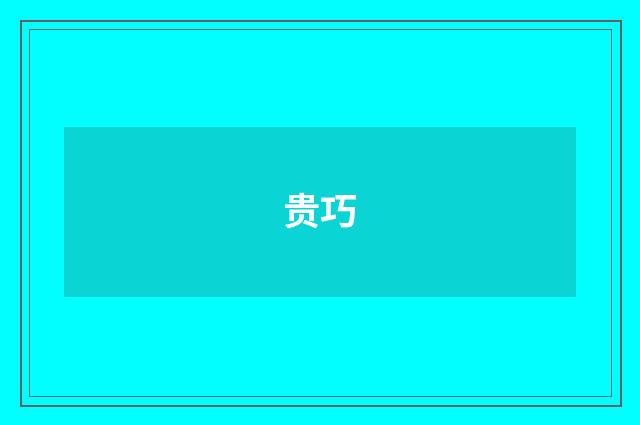 贵巧