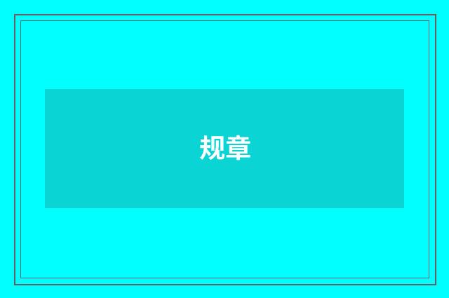 规章