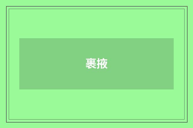 裹掖