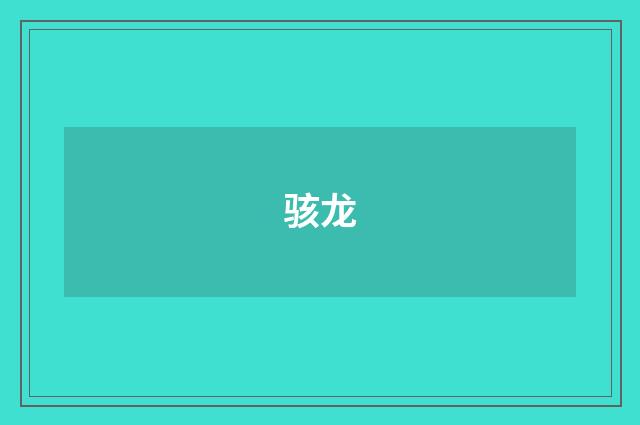 骇龙