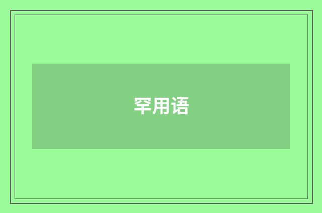 罕用语