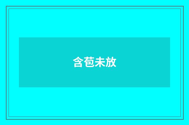 含苞未放