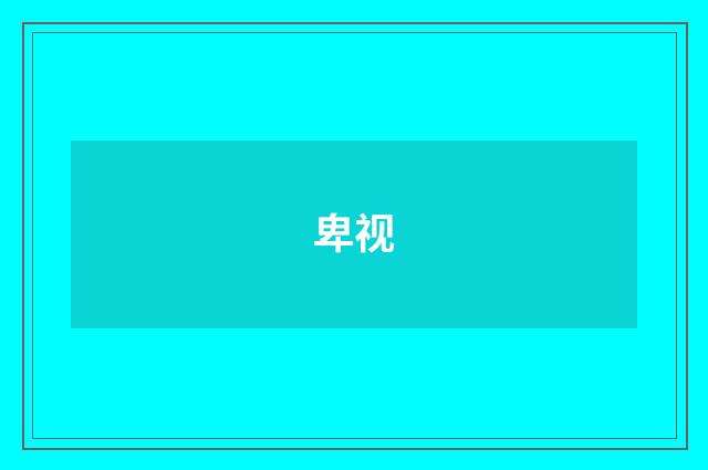 卑视