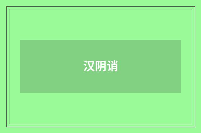 汉阴诮