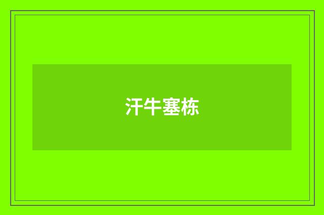 汗牛塞栋