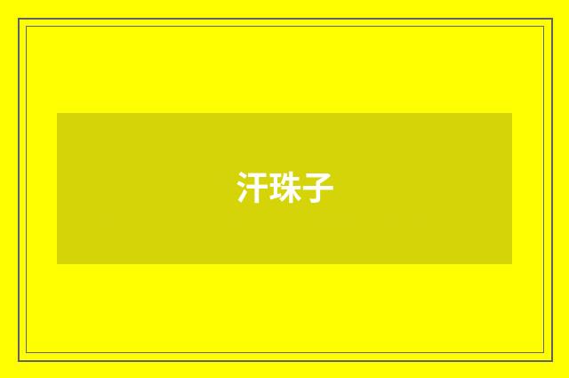 汗珠子