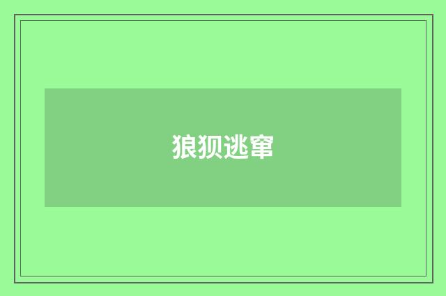 狼狈逃窜